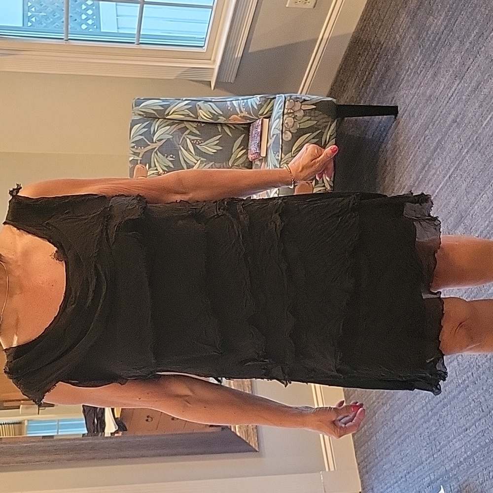 Women's Black Silk Dress Made In Italy S/M